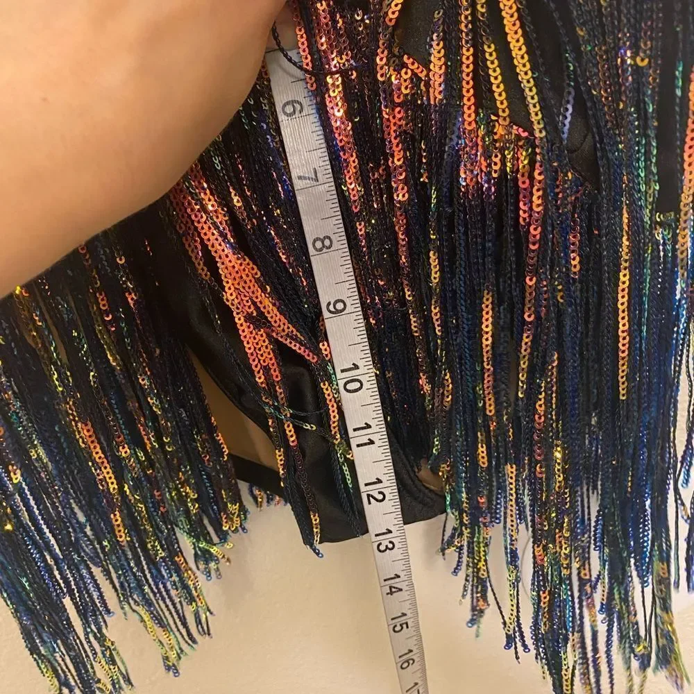 Revolution 10th House Dance solo Costume sequin fringe AFFINITY TH23107 LA adult